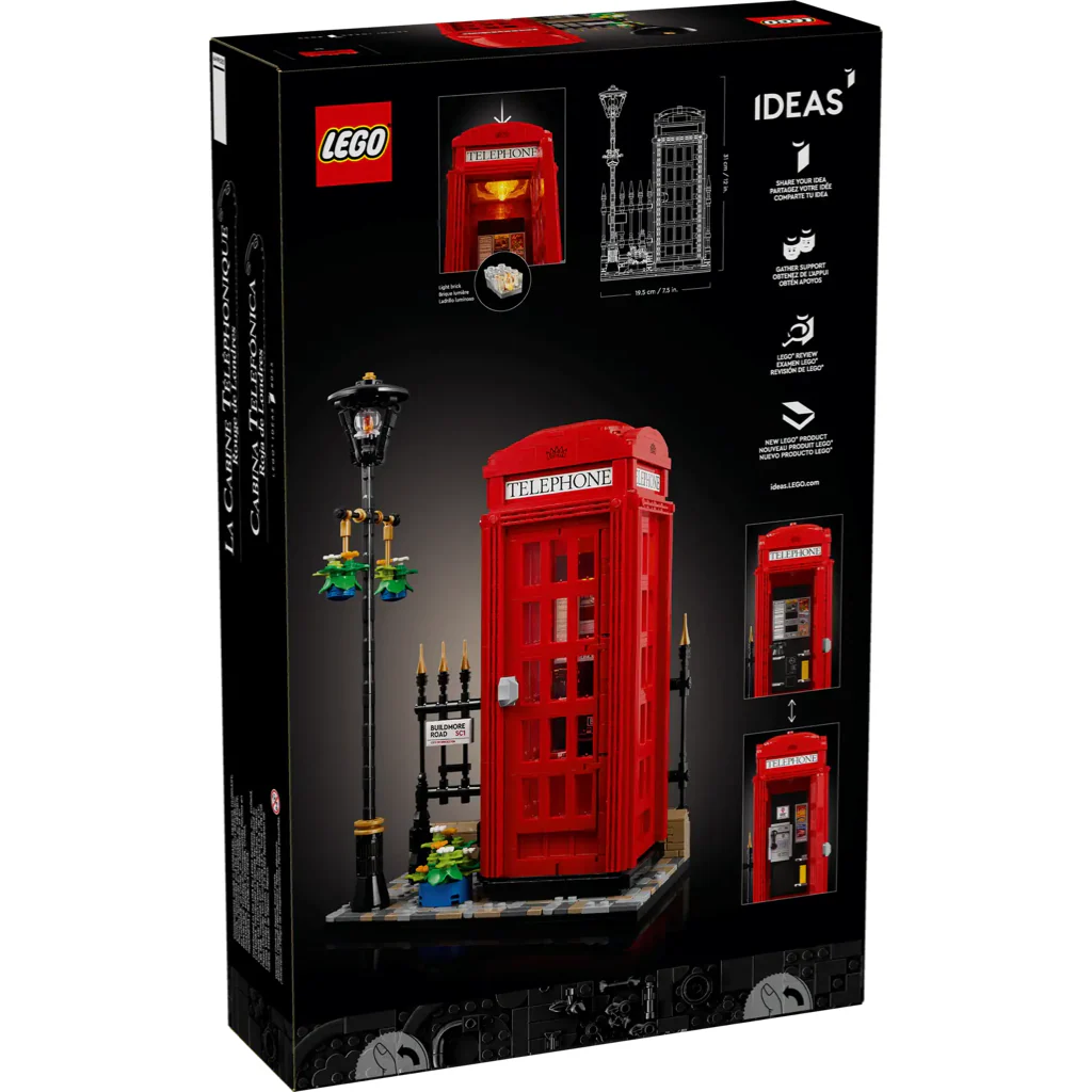 Red London Telephone Box 21347 - New LEGO Ideas Set - Image 4