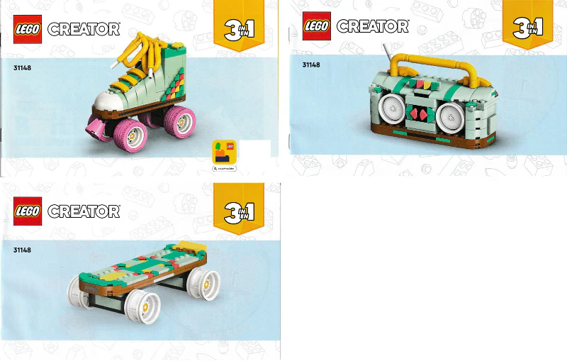 31148 Retro Roller Skate - Certified Used, 100% Complete LEGO Creator Set - Image 2