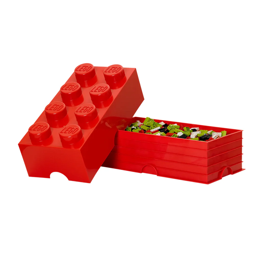LEGO® 8-Stud Storage Brick – Red [USED] - Image 2