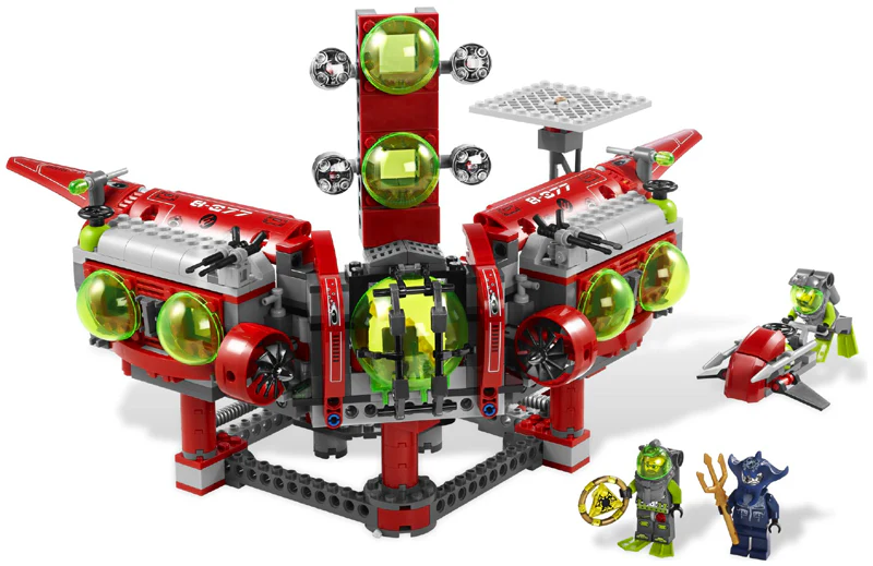 8077 Atlantis Exploration HQ - Certified Used, 100% Complete LEGO Atlantis Set