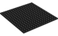 Black - 5"x5" LEGO® Plate