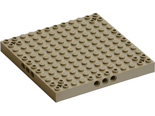 Brick Modified 12 x 12 with Holes - Dark Tan