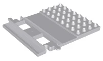 Duplo Train Track Straight with 4x8 Plate - Light Bluish Gray