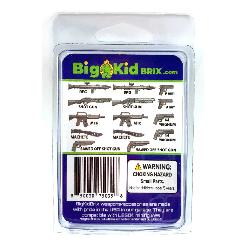 Modern Weapons Pack - Metal Grey - LEGO®-Compatible Accessories - Image 2