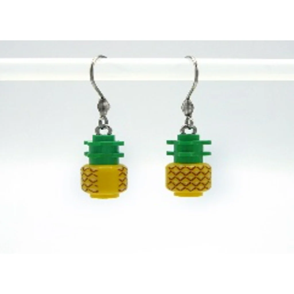 Pineapple Earrings - Custom LEGO Jewelry - Image 2