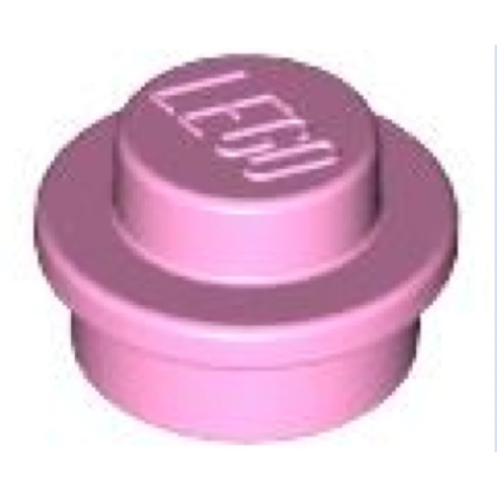 Pink Plain Stud Earrings - Custom LEGO Jewelry - Image 2