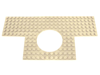Plate, Modified 16 x 24 with Cutouts - Tan