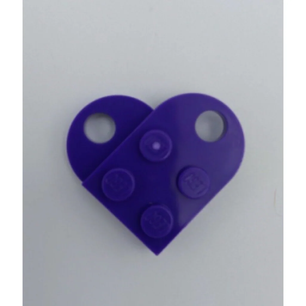 Purple Heart Necklace - Custom LEGO Jewelry - Image 2
