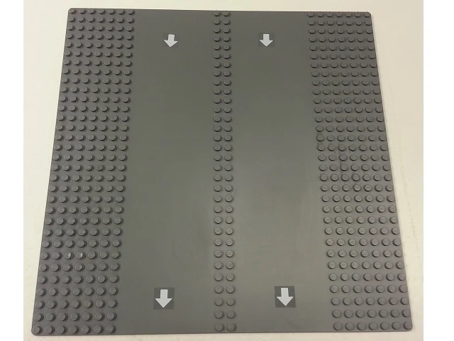 Road Baseplate with Double Driveway and White Arrows