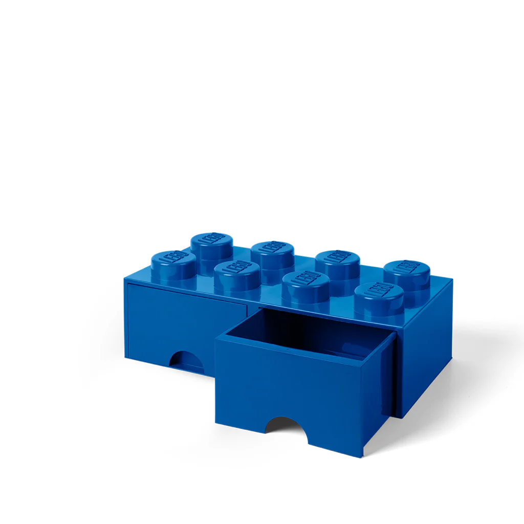 Storage Brick 2 x 4 with Drawers - Blue (damaged) [USED] - Image 3